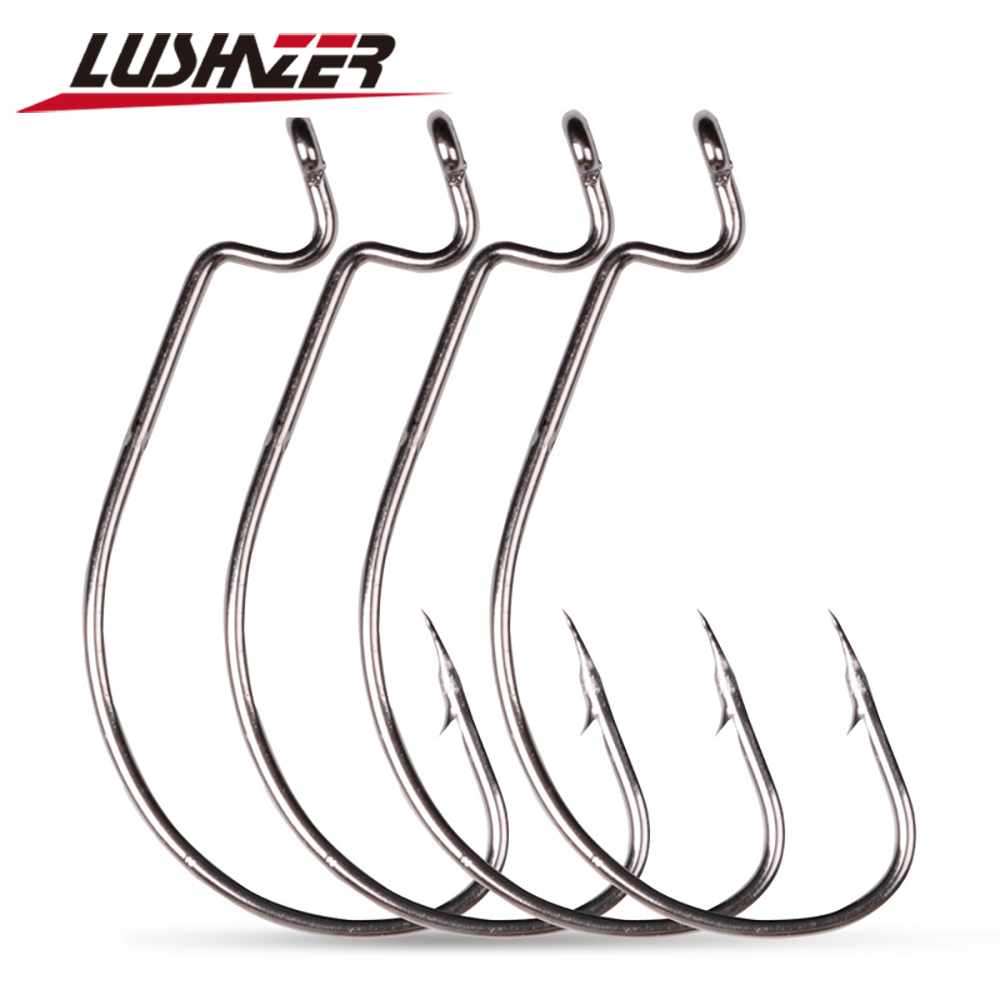 Fishing Hook Barbless - LUSHAZER 10 Cái/lốc Thép Carbon Lưỡi