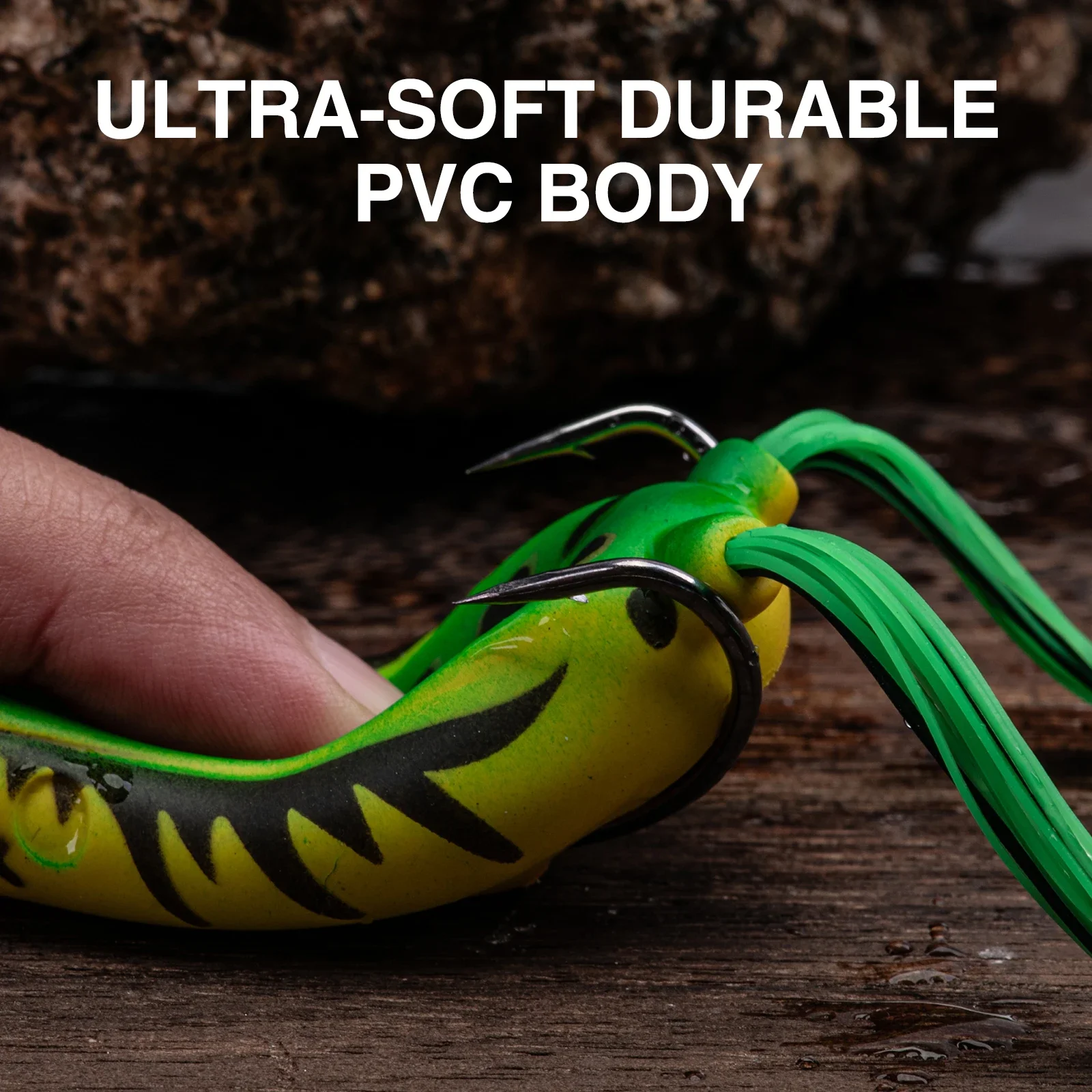 Fishing Hook Weedless - Goture Soft PVC Popper Frog Fishing