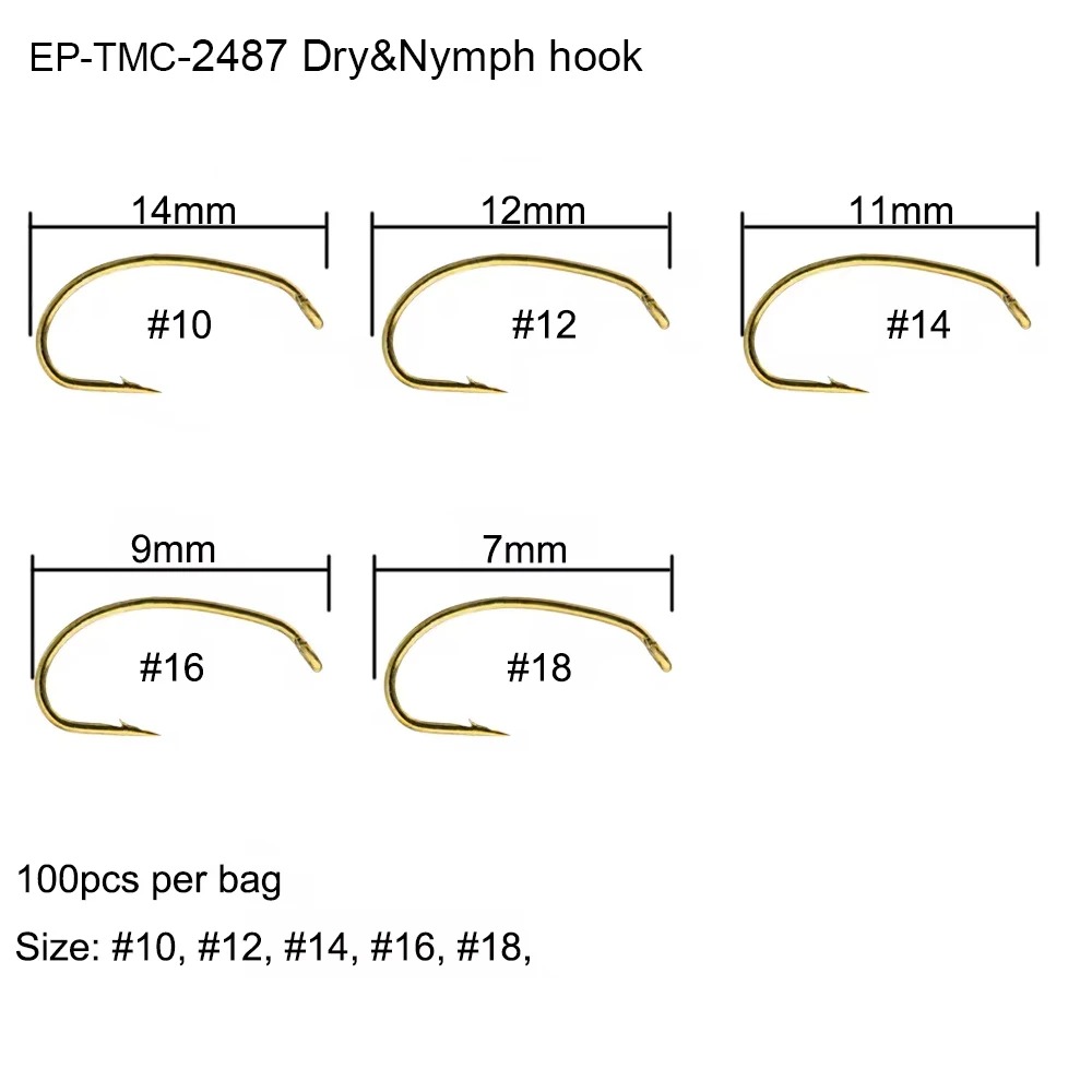 Eupheng 100pcs EP-TMC2487 Dry  - đánh giá và giá Fishing Hook Barbless