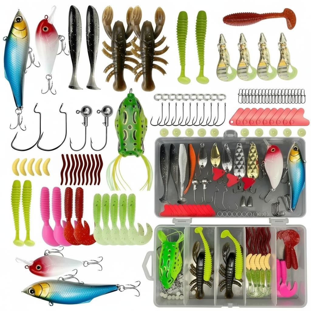 133Pcs Premium Fishing Lures T - đánh giá và giá Fishing Hook Box