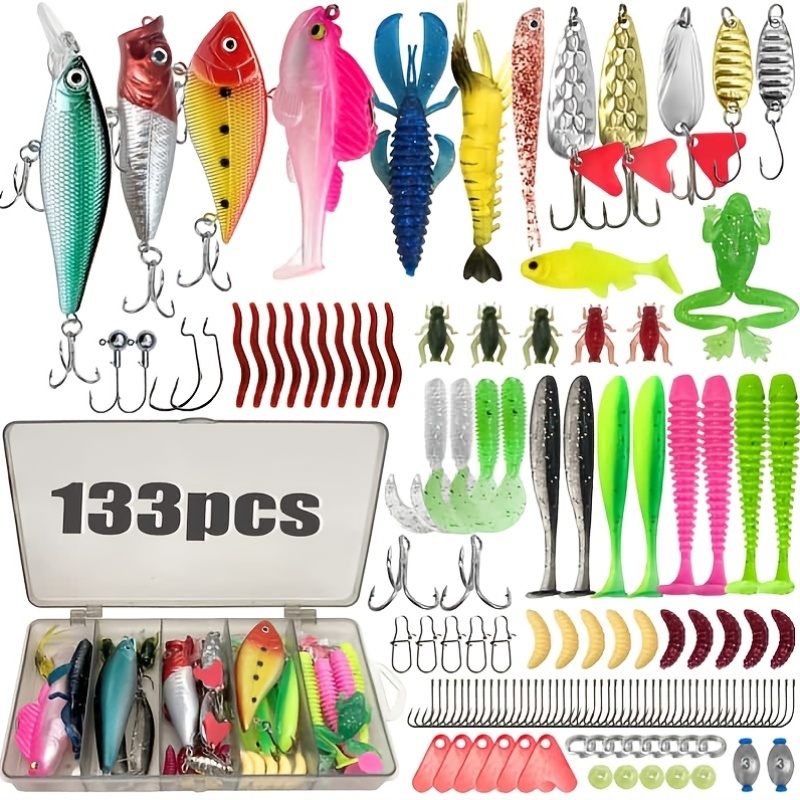 133Pcs Premium Fishing Lures T - đánh giá và giá Fishing Hook Box