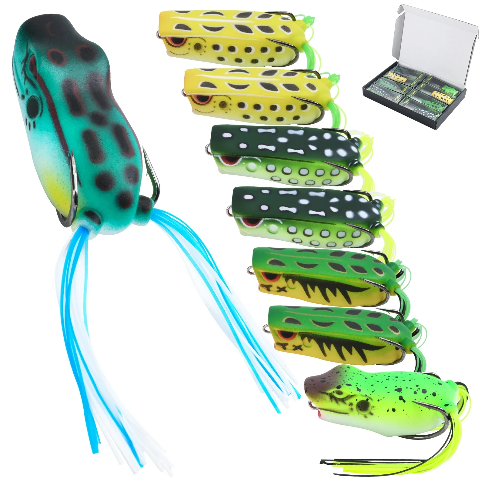 Goture Soft PVC Popper Frog Fi - đánh giá và giá Fishing Hook Weedless